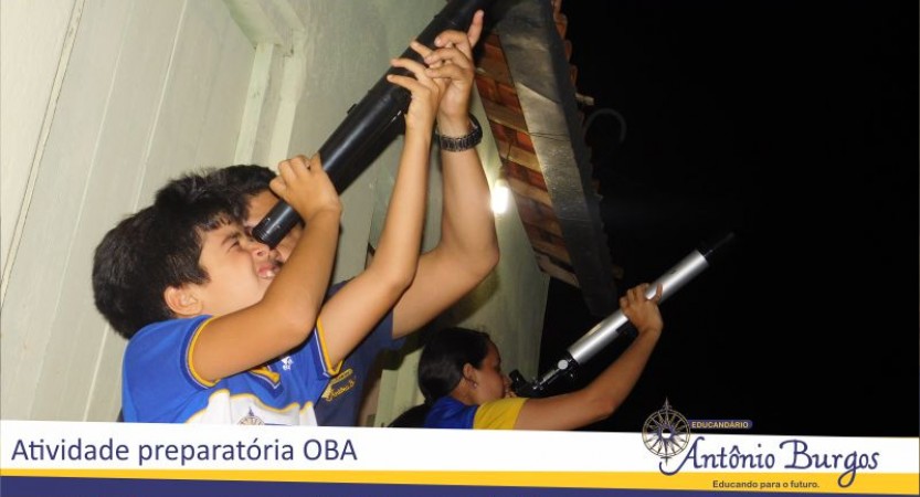Alunos do Educandário Antônio Burgos participam de atividade preparatória para a OBA Os alunos dos 4º e 5º anos do Educandário vivenciaram nesta quarta, 5 de abril, etapa preparatória para Olimpíada Brasileira de