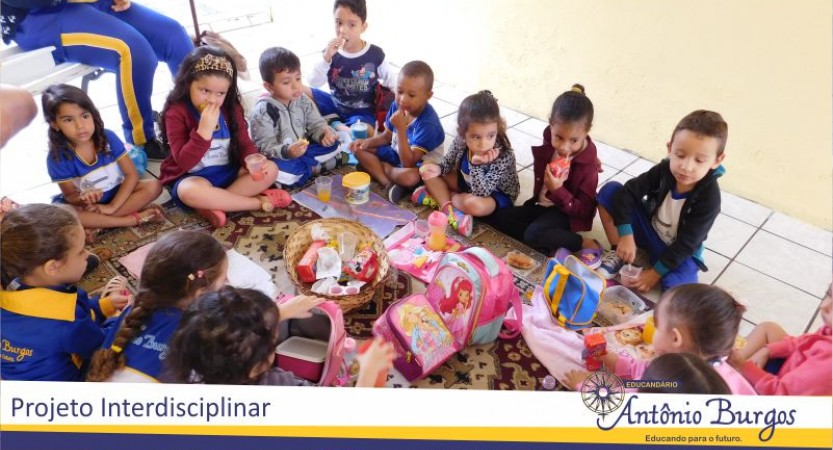 Criatividade e entusiasmo em um trabalho interdisciplinar As professoras e alunos do Infantil 4 do Educandário Antônio Burgos deram um verdadeiro show de envolvimento na realização do