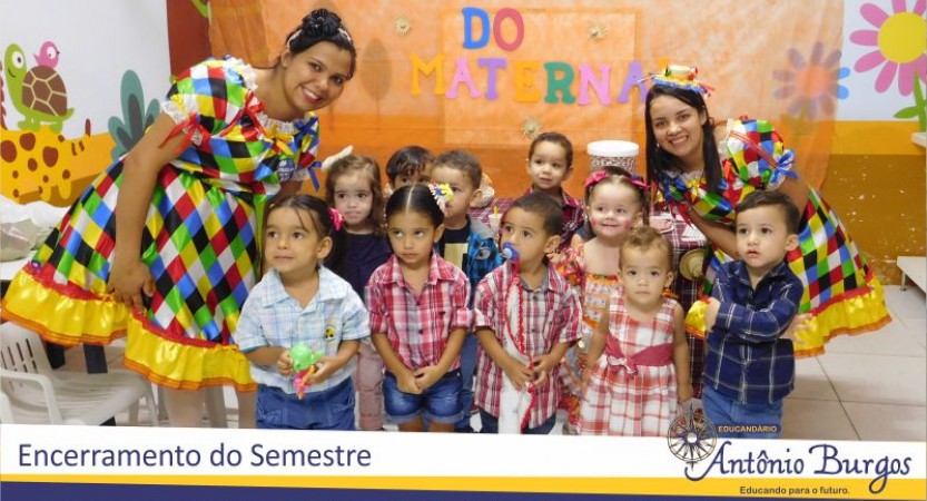 Dia de Festa no Educandário Antônio Burgos As aulas do I semestre encerraram em clima de festa no Educandário. Hoje toda a comunidade escolar se envolveu em um clima de alegria e