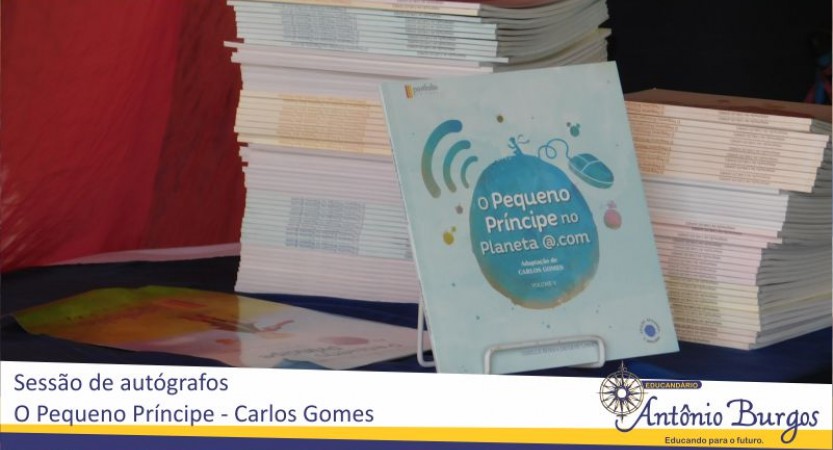 EDUCANDÁRIO ANTÔNIO BURGOS RECEBE O AUTOR CARLOS GOMES Os alunos do Ensino Fundamental anos iniciais participaram nesta quinta, 31 de agosto, de um significativo evento de Literatura, onde foi trabalhado a