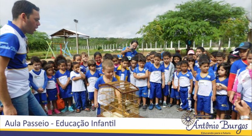 ALUNOS DA EDUCAÇÃO INFANTIL DO EDUCANDÁRIO ANTÔNIO BURGOS VIVENCIARAM ANIMADÍSSIMA AULA PASSEIO As atividades que fizeram parte das ações do Projeto Meio Ambiente ocorreram nesta quinta e sexta-feira, 17 e 18 de maio, no Eco Parque