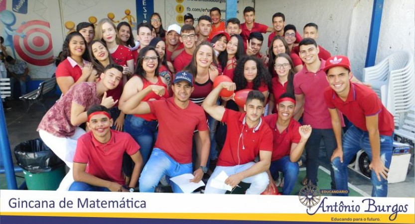 ALUNOS DO ENSINO MÉDIO DO EDUCANDÁRIO ANTÔNIO BURGOS PARTICIPAM DE UMA ANIMADÍSSIMA GINCANA DE CONHECIMENTO A atividade organizada e desenvolvida pelos professores de Matemática e Física do educandário, foi realizada nesta sexta-feira 01 de
